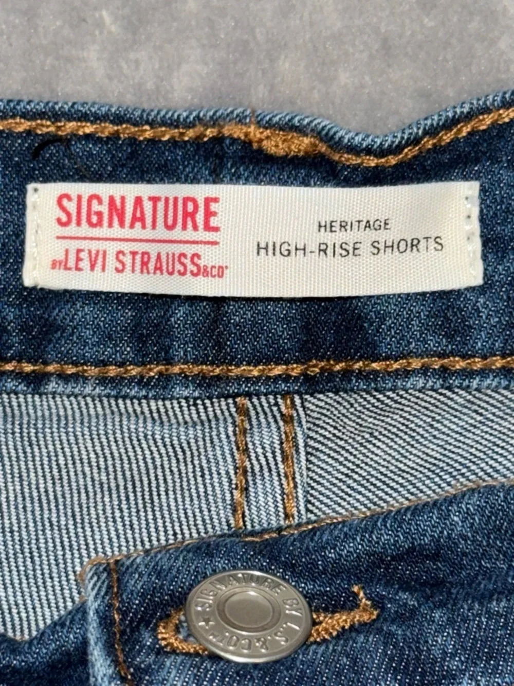 Signature by Levi Strauss Heritage High Rise Shorts Women’s Size 16 Waist 33